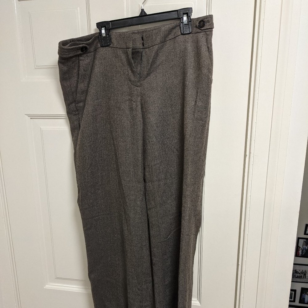 LOFT Gray Marisa Trouser Sz 4 Wide Leg